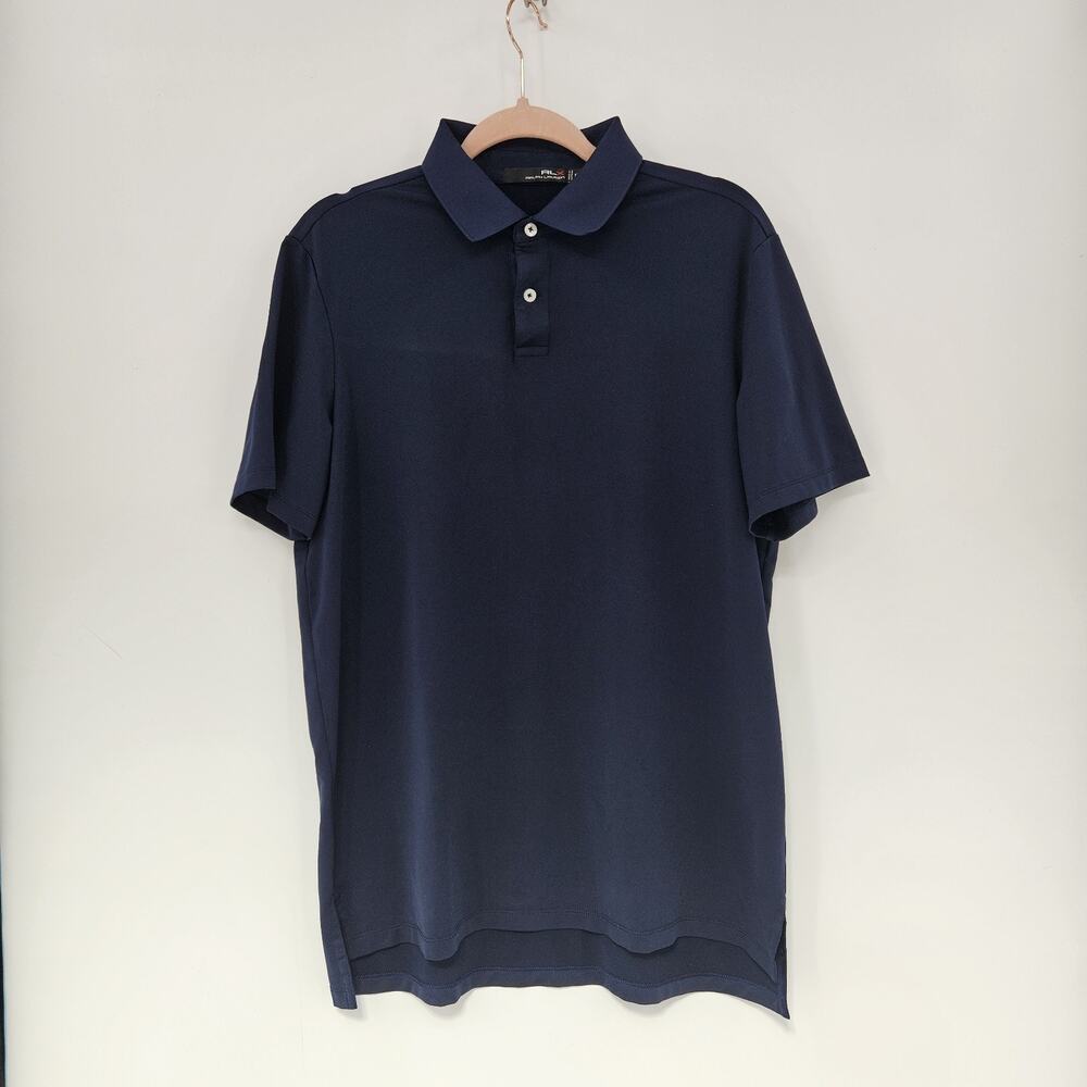 Polo Ralph Lauren RLX Men's M Performance‎ Shirt Golf Pickleball Activewear Navy